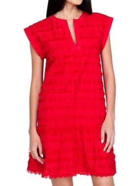 Marie Oliver herra dress red cotton dress size medium vacation travel resort